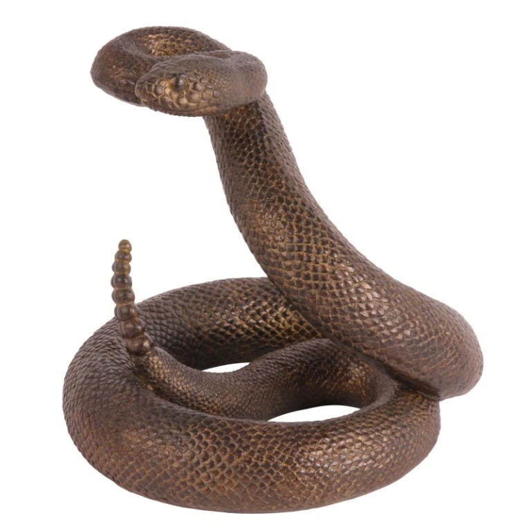 Hadí socha - hnědá - 21 cm