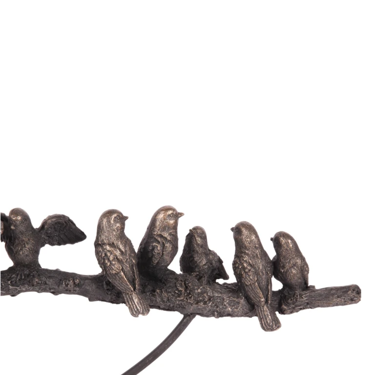 Socha zvířat ptáci – zlatá – 30 cm