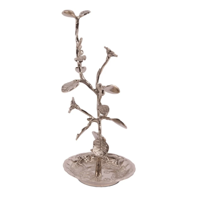 Stojan na šperky – stříbrný – 25 cm