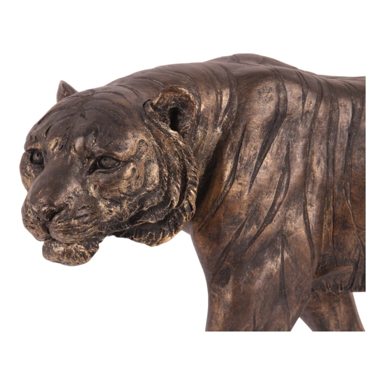 Socha tygra – zlatá – 53 cm