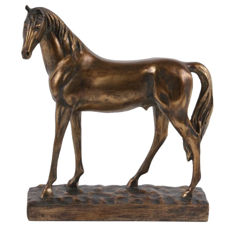 Socha koně – zlatá – 28 cm