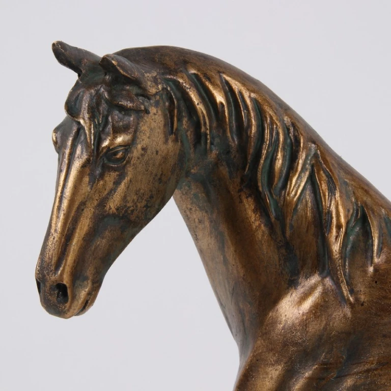 Socha koně – zlatá – 28 cm