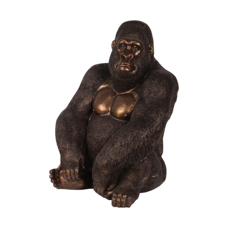 Socha gorily – zlatá – 61 cm