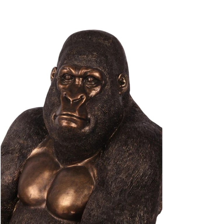 Socha gorily – zlatá – 61 cm