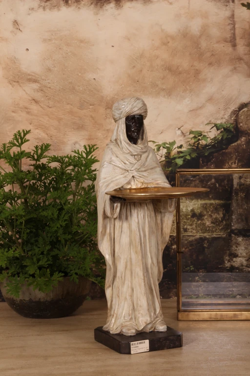 Moorská figura - slonovina - 51 cm - umělá pryskyřice