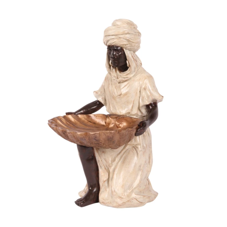 Moorská figura - slonovina - 36,5 cm - umělá pryskyřice