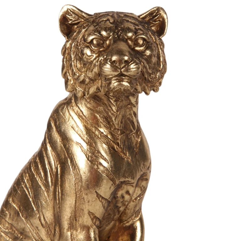 Tiger na knihách – zlatý – 29 cm