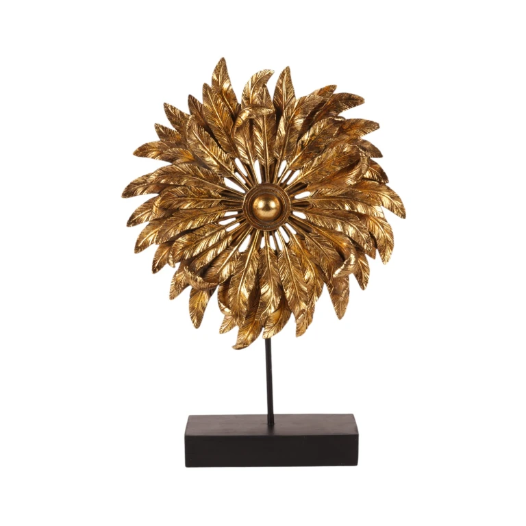 Ornament Peří – zlatý – 36,5 cm – umělá pryskyřice