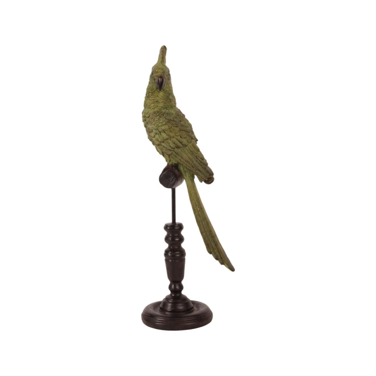 Papoušek na tyči – zelený – 35 cm – 1 kus