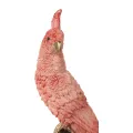 Papegaai op stok - roze - 35 cm