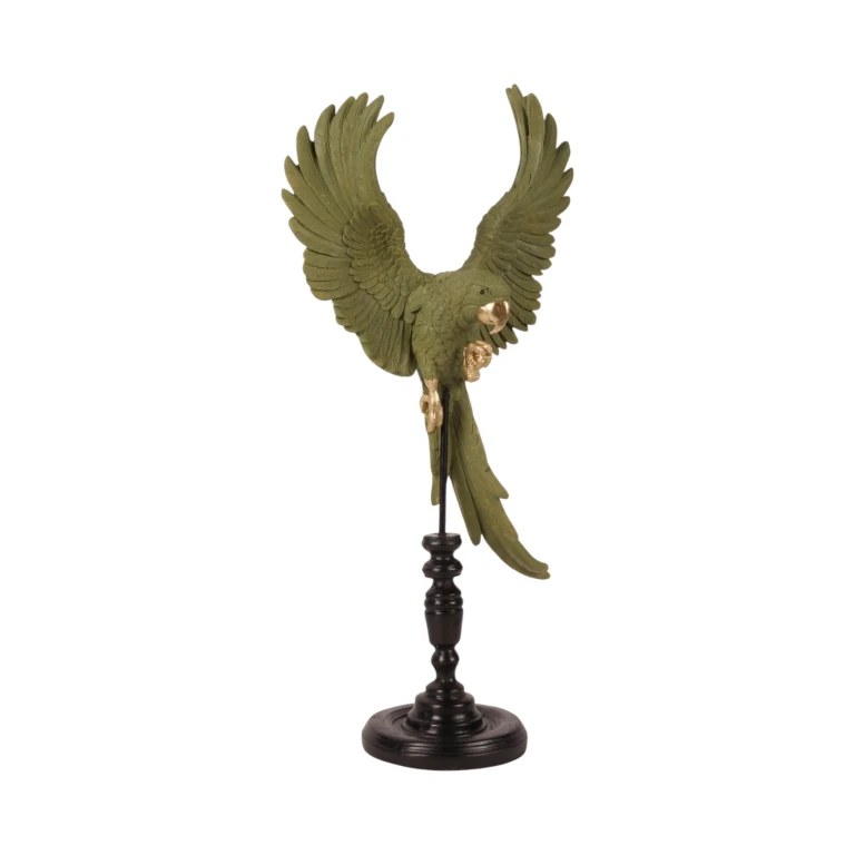 Papoušek na tyči – zelený – 52,5 cm