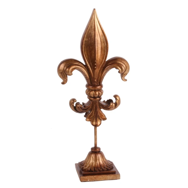 Fleur-de-lis na noze – zlatá – 38 cm – umělá pryskyřice