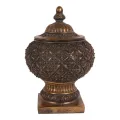 Úložná krabička o rozměrech cca 27 × 18,5 cm – zlatá – umělá pryskyřice