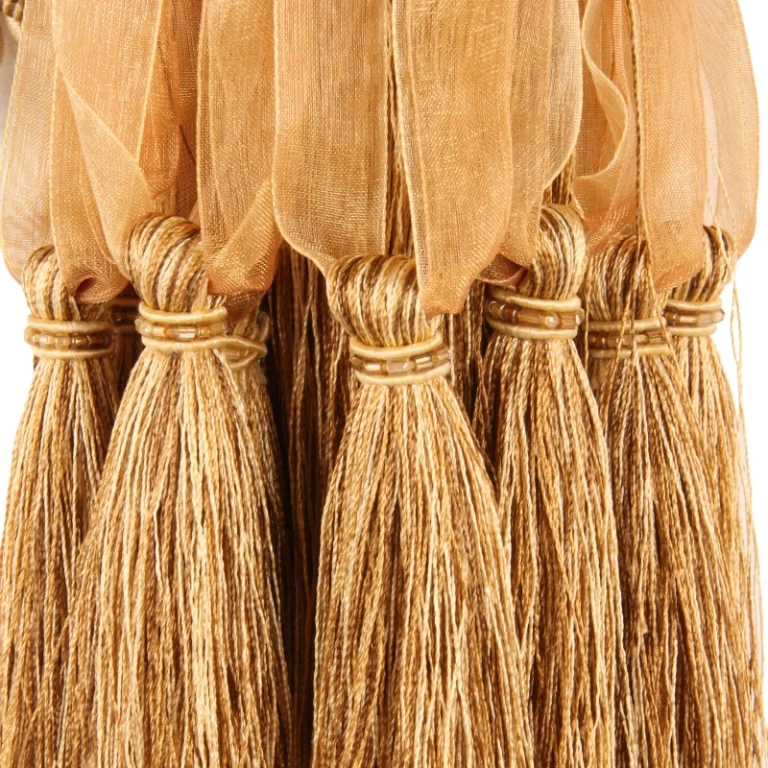 Curtain Tassel Fleur de Lis - 70 cm - Gold - Fabric