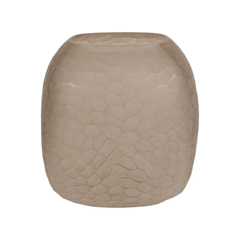 Váza Pebble S - 22 cm - hnědá - sklo