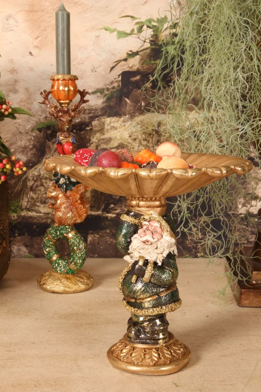 Christmas Santa Decorative Bowl - Red - 24 cm - 1 Piece