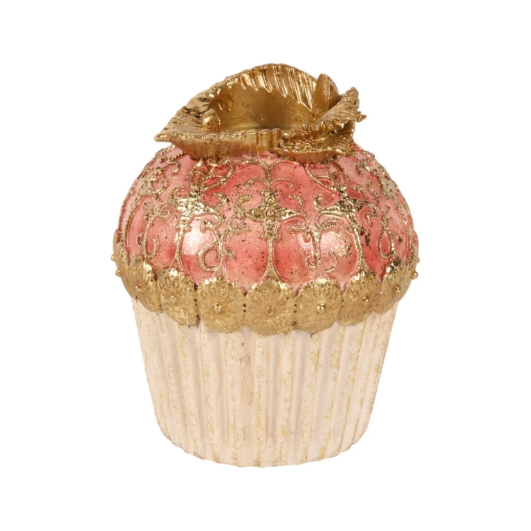 Kandelář Cake - 9,5 cm - růžová - umělá pryskyřice