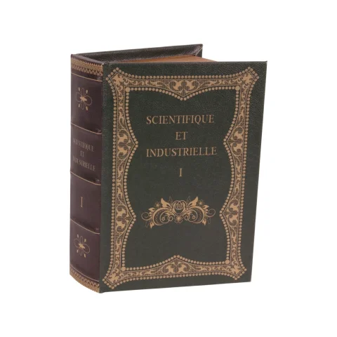 Opbergdoos boek - 23 cm - zwart - kunstleer