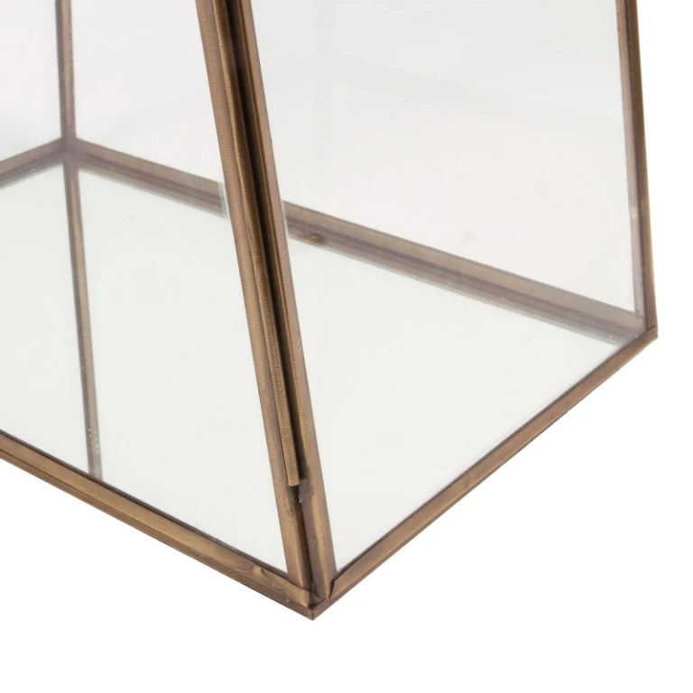 Display Box - Brass and Glass - Gold - 45 cm - 1 piece