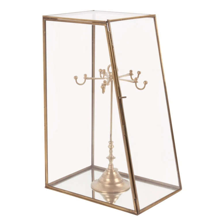 Display Box - Brass and Glass - Gold - 45 cm - 1 piece