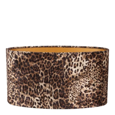 Lampenkap - Luipaardprint - 40 cm - Bruin - Stof