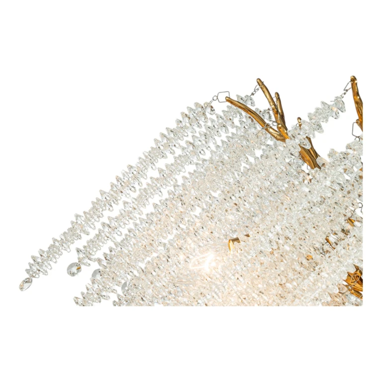 Nizozemský styl lustr Waterfall - 45 cm - zlatý - sklo