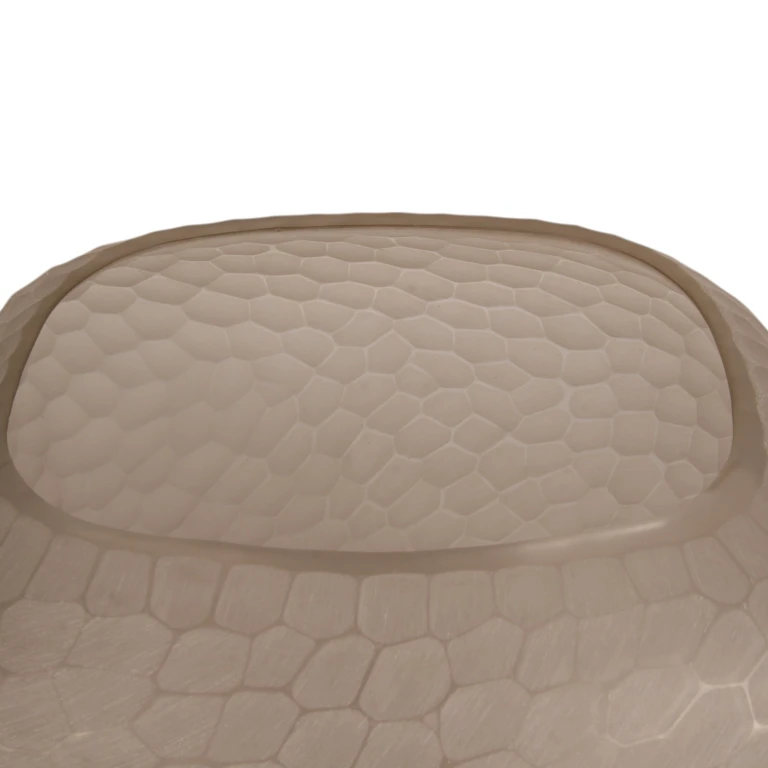 Váza Pebble - 26 cm - hnědá - sklo