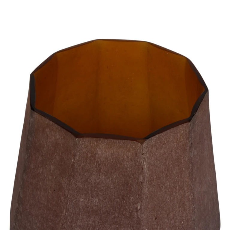 Váza Diamond - 29 cm - jantarová - sklo