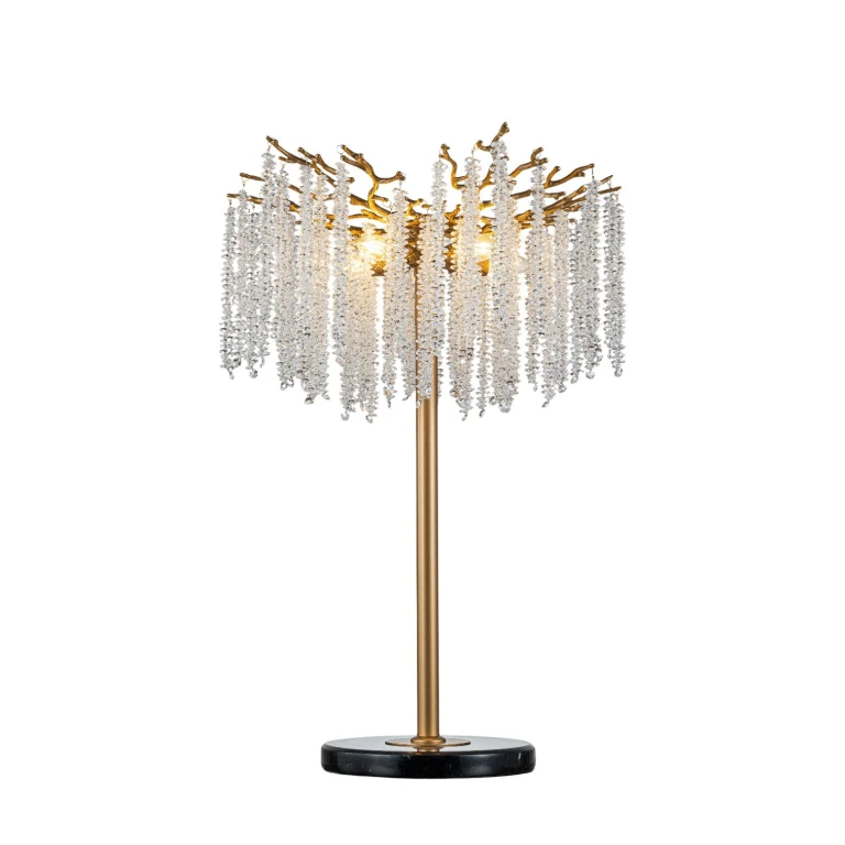 Table Lamp Waterfall - Gold - Iron and Glass - 85 cm
