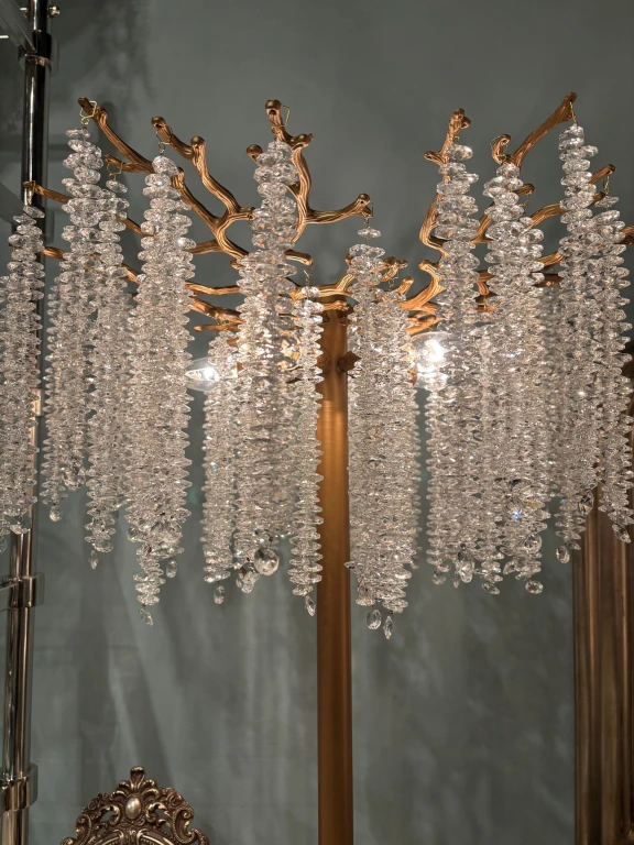 Table Lamp Waterfall - Gold - Iron and Glass - 85 cm