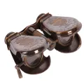 Decoratieve verrekijker - messing - goud - 12,5 cm