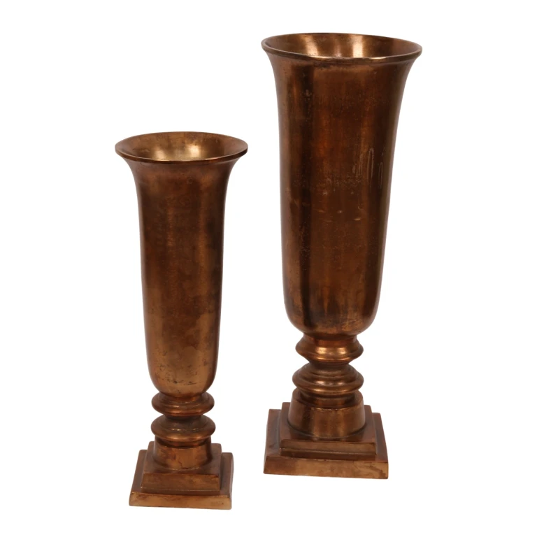 Váza - 49 cm - antický bronz - hliník