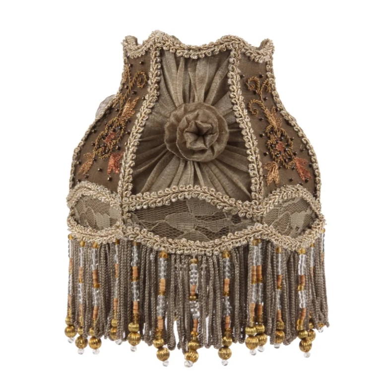 Stínidlo Victorian Clip-On - 15 cm - taupe - látka
