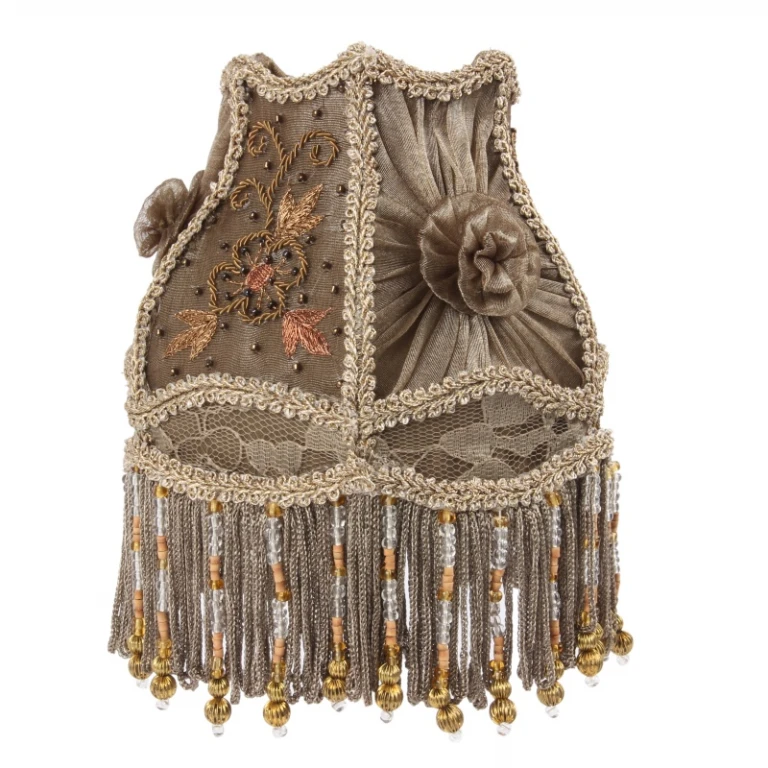 Stínidlo Victorian Clip-On - 15 cm - taupe - látka