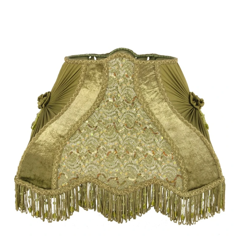 Stínidlo Victorian Obdélníkové - 40 cm - Zelené - Látka