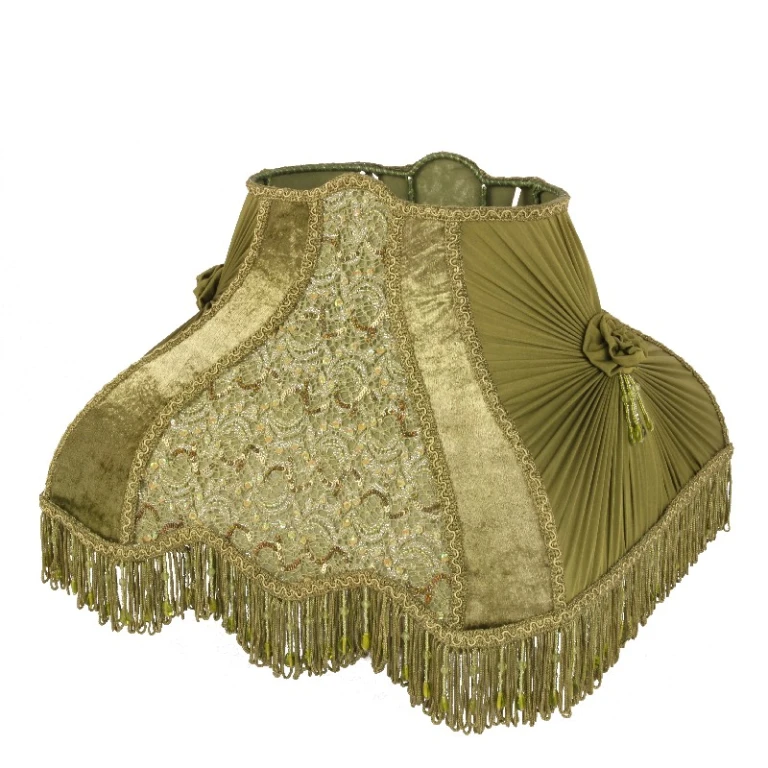 Stínidlo Victorian Obdélníkové - 40 cm - Zelené - Látka