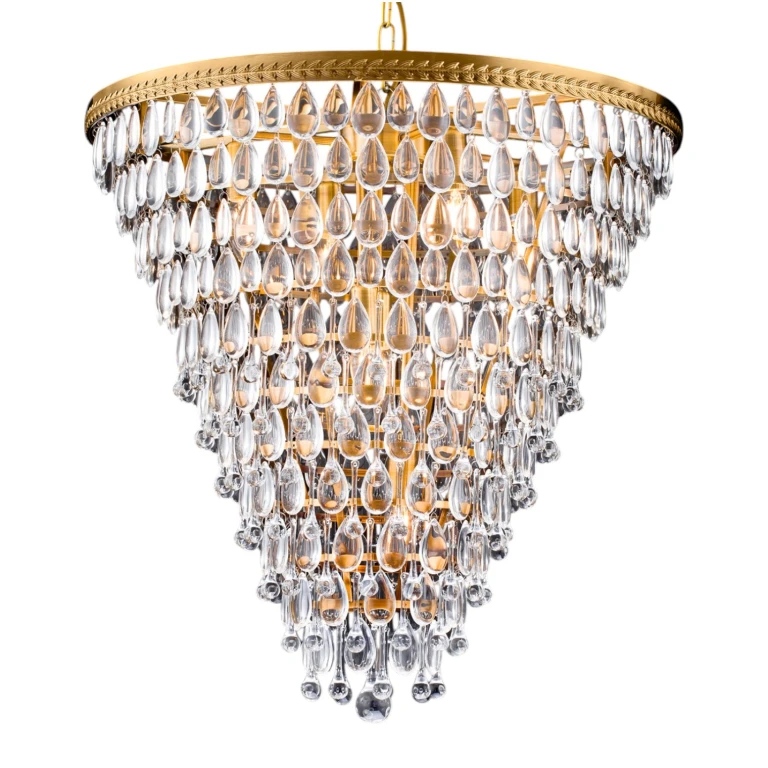 Holandský lustr Kensington 65 cm - Zlato - železo a Sklo