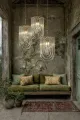 Dutch Style Kroonluchter Chelsea - 61 cm - goud - ijzer en glas