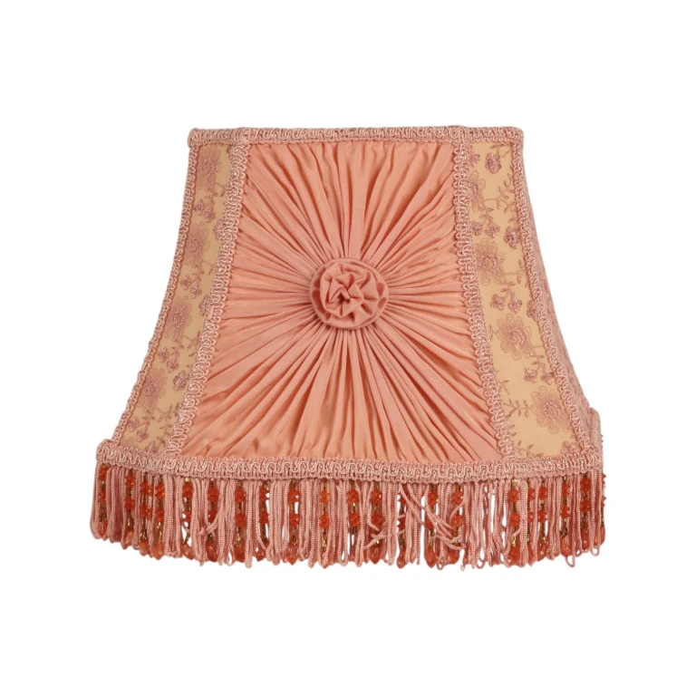 Stínidlo Victorian čtvercové - 30 cm - Růžová - Tkanina