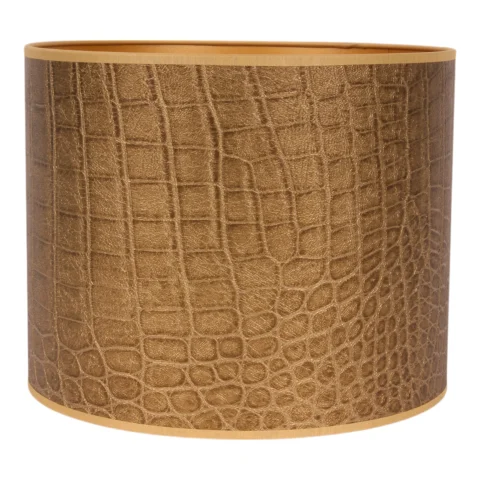 Lampenkap - Krokodillenprint - 30 cm - Goud - Stof