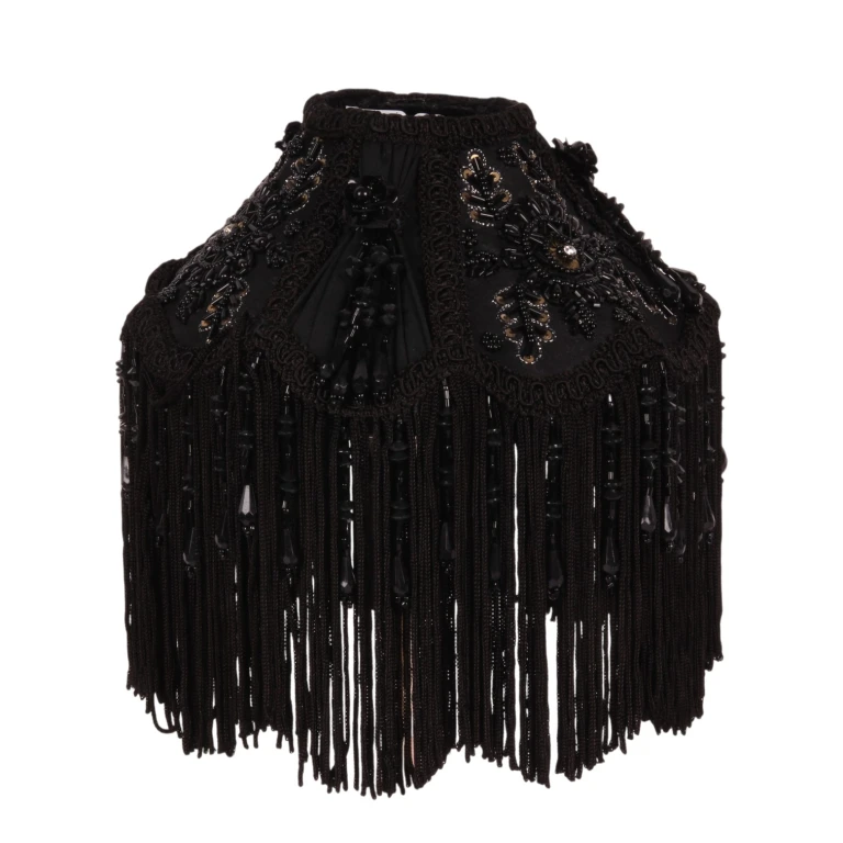 Stínidlo Victorian Dome - 18 cm - černé - látka